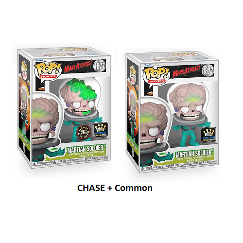 Funko Pop! MARS ATTACKS: Martian Soldier #1877 [Specialty Series] CHASE + Common