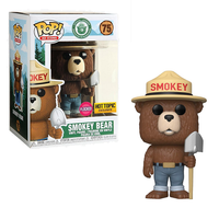 Funko Pop! SMOKEY: Smokey Bear [Flocked] #75 [Hot Topic]