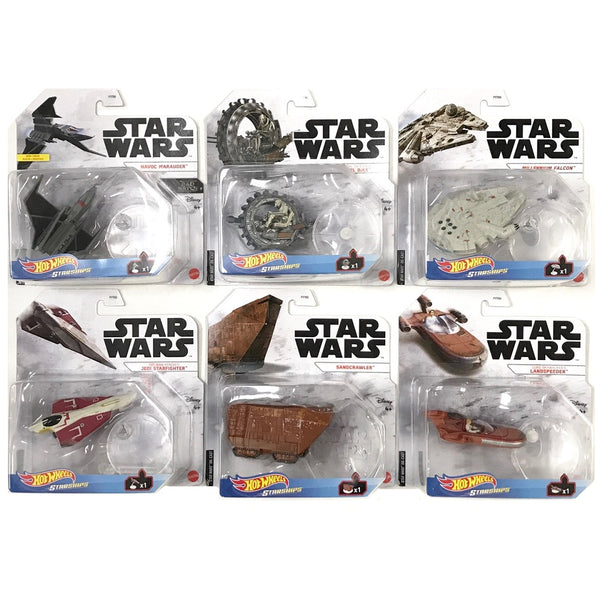 Hot Wheels Star Wars Starship 2021 Die-Cast Metal Vehicles 956J [set of 6]